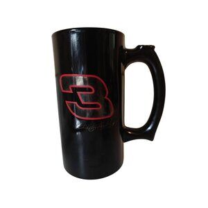 Vintage Dale Earnhardt Black Ceramic Mug With Red Number 3 Design